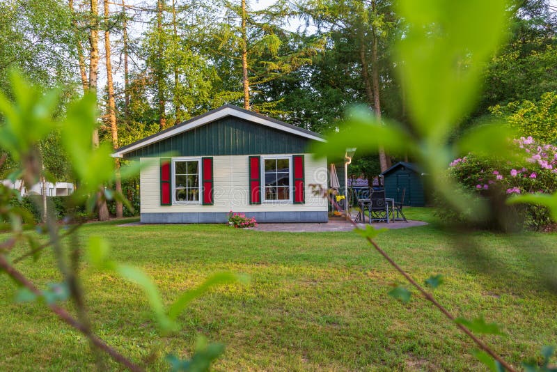 Bungalow at recreation park in the Netherlands