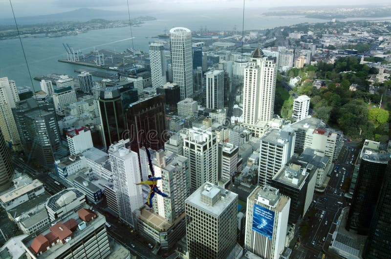 Bungee jump from the Sky Tower in Auckland New Zealand NZ