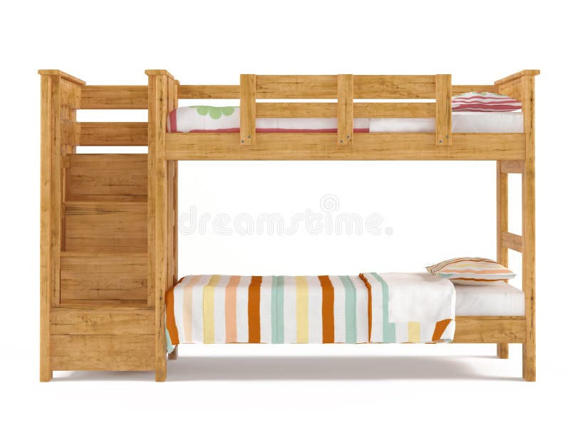 Bunk Bed Isolated On White Background Stock Illustration Illustration