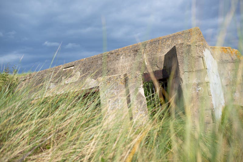 Bunker in Normandie stockfotos Bunker in Normandie stockfotos