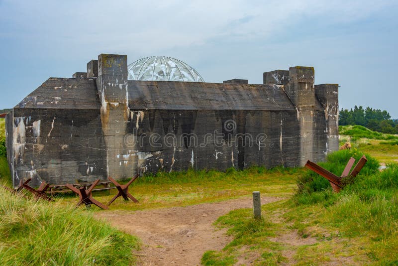 Bunker Tirpitz acolhendo um museu na Dinamarca fotos de stock