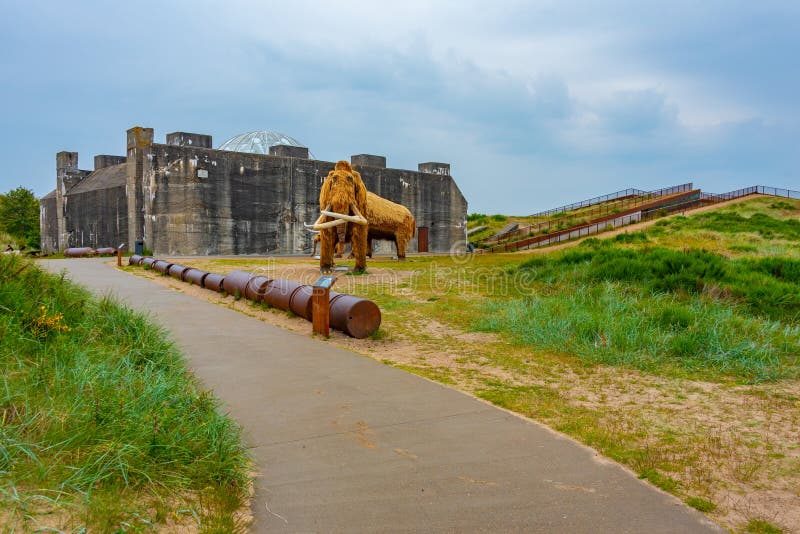 Bunker de Tirpitz acolhendo um museu na Dinamarca foto de stock