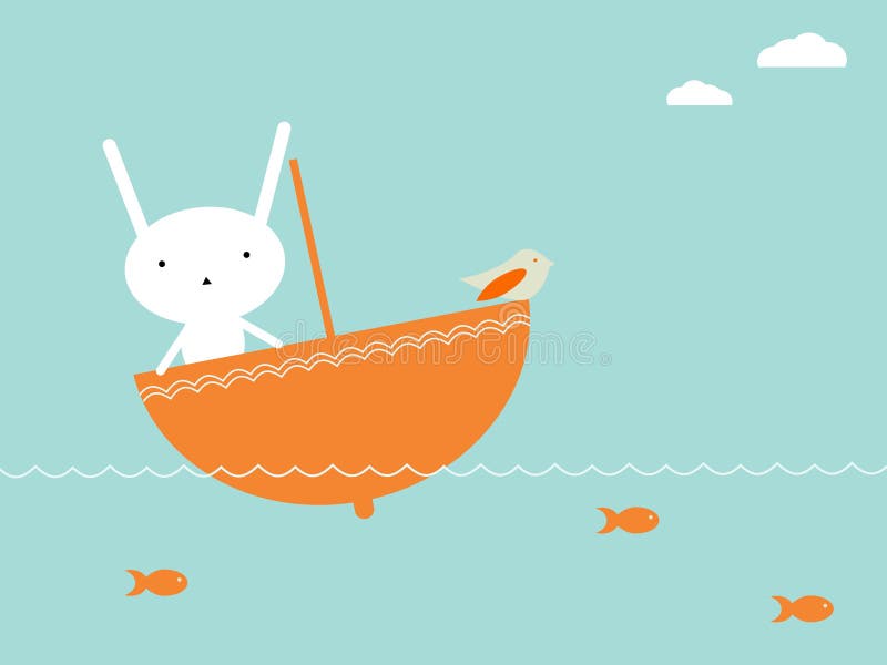 Bunnie's travel royalty free illustration