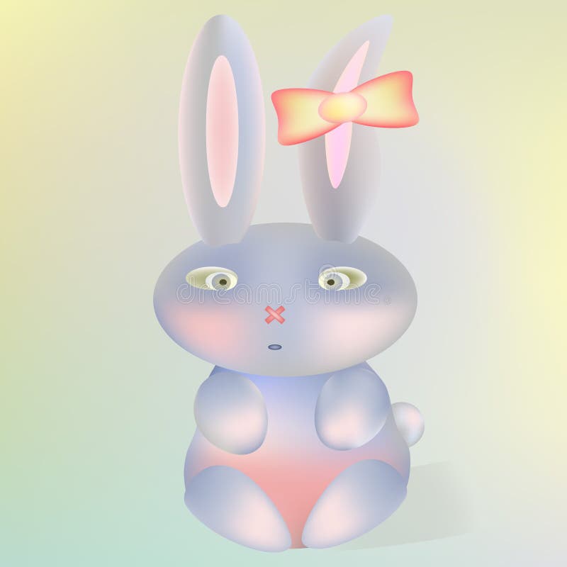 Bunny baby cute cartoon character Rabbit Animal royalty free illustration