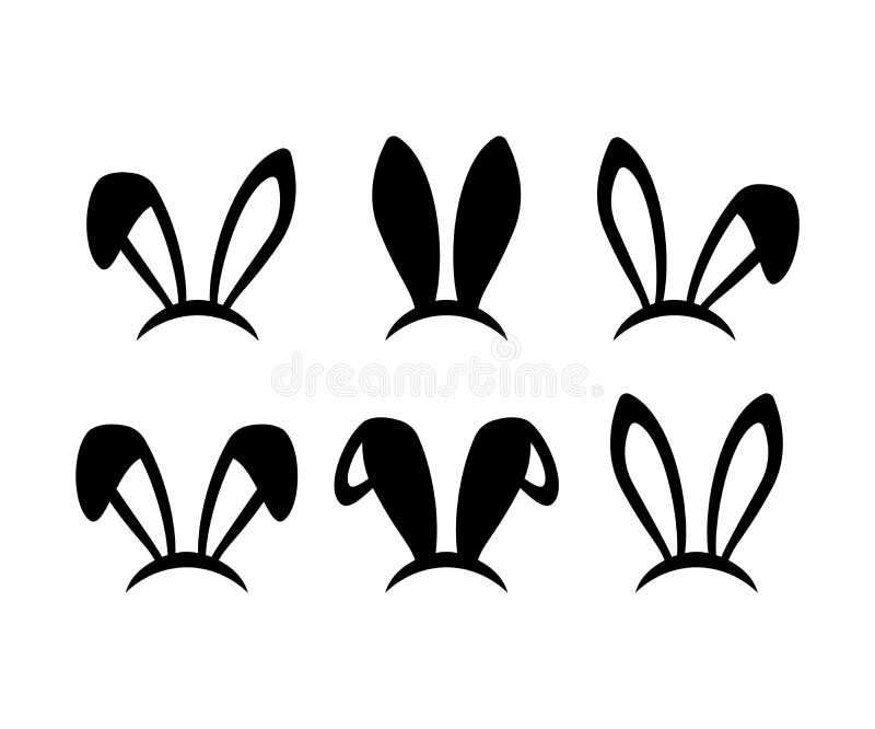 Bunny Ears collection. Bunny ears icons. Isolated. Vector