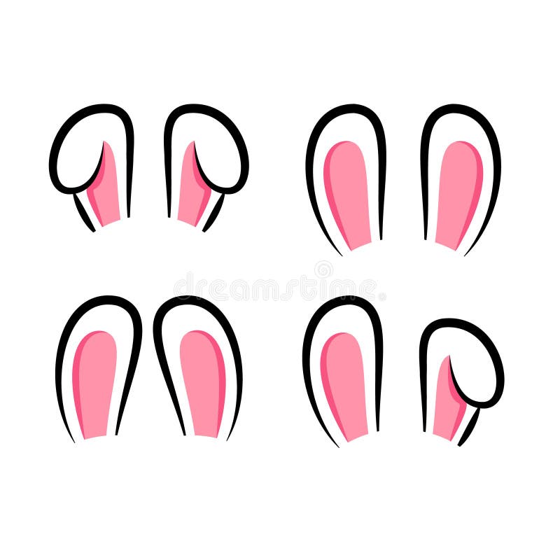 Bunny or rabbit ears color Royalty Free Vector Image