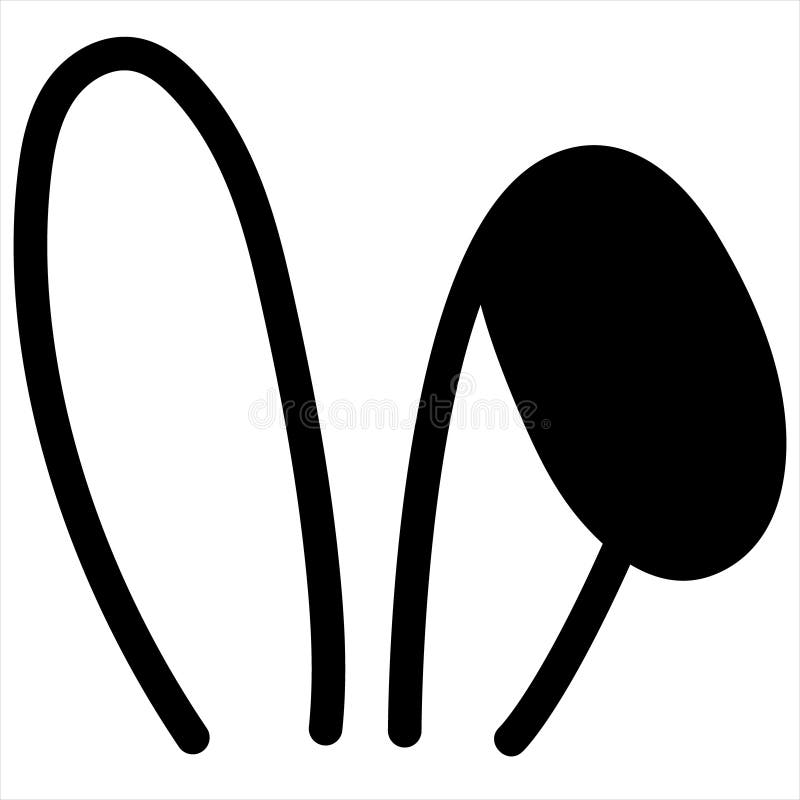 Bunny Ears, rabbit icon vector isolated