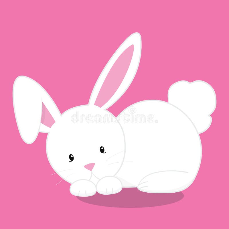 Bunny lying white 06 stock vector. Illustration of vector 197982284