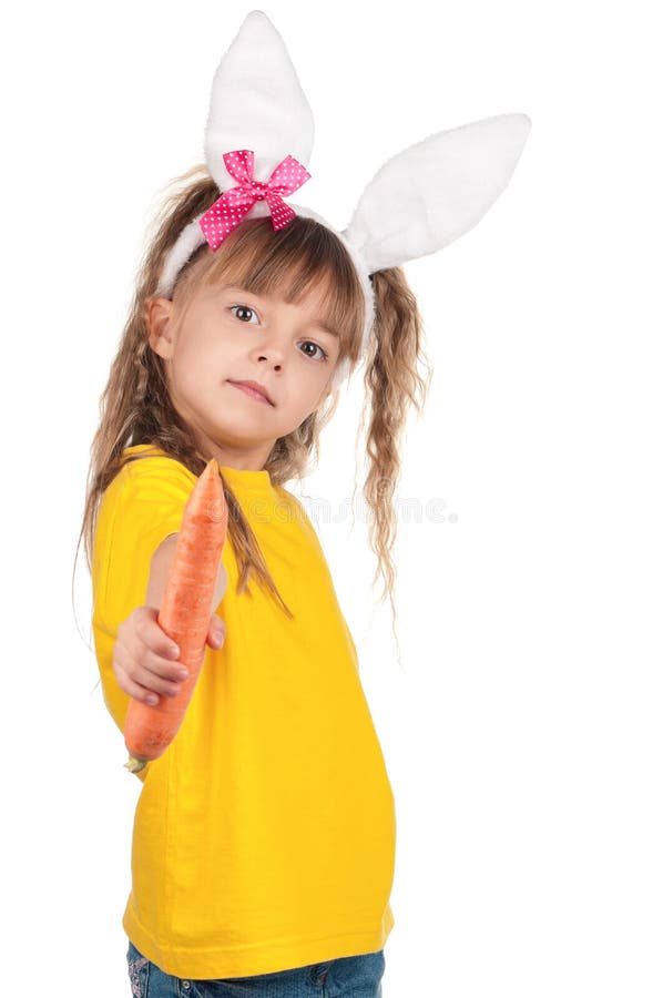 Bunny κορίτσι αυτιών λίγα στοκ εικόνες με δικαίωμα ελεύθερης χρήσης