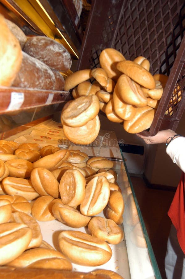 Buns and Bread Rolls from the Bakery Stock Photo Image of cooking
