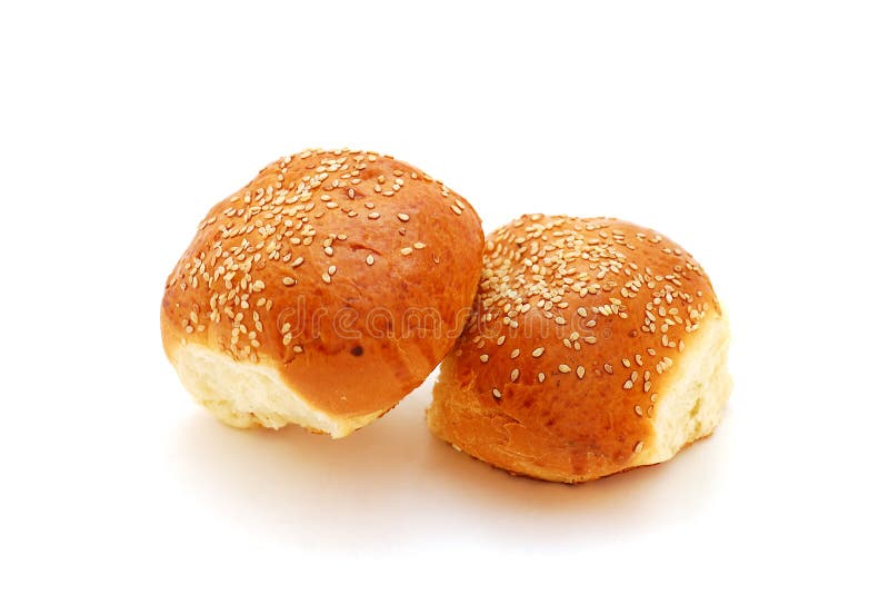 Buns with sesame stock photo. Image of white, breakfast 11416720