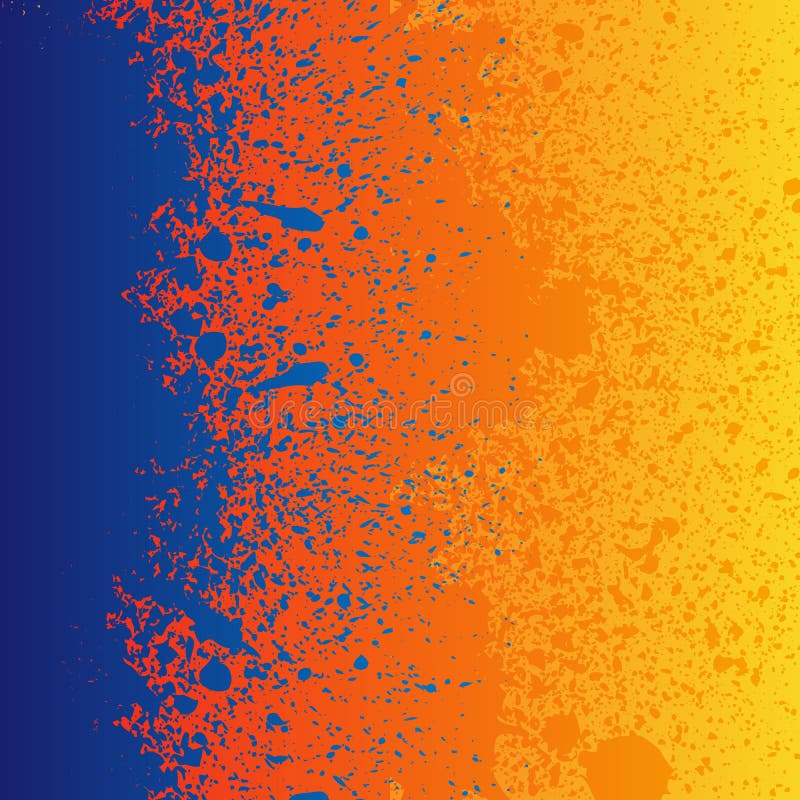 Bunte blaue, orange und gelbe Farbe spritzt vektor abbildung