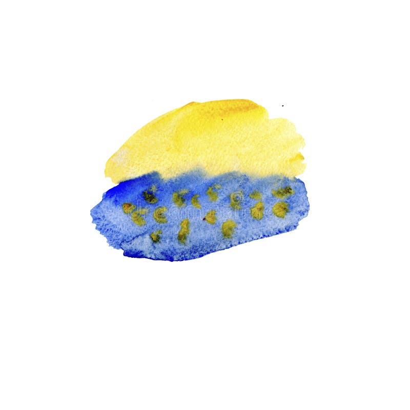 Bunte blaue und gelbe Aquarellbeschaffenheiten auf Wei?buchhintergrund Handgemalte abstrakte Illustration lizenzfreie abbildung Bunte blaue und gelbe Aquarellbeschaffenheiten auf Wei?buchhintergrund Handgemalte abstrakte Illustration lizenzfreie abbildung
