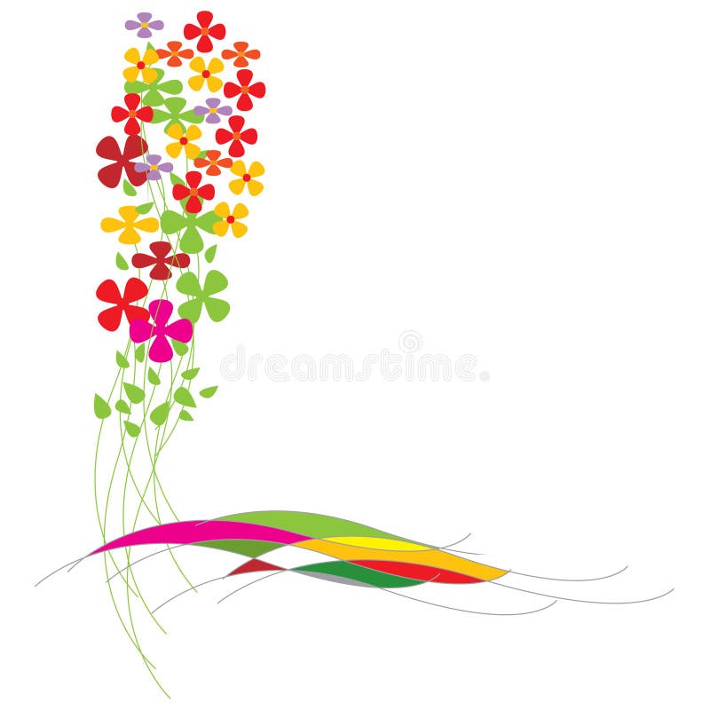 Bunte Blumen Stock Illustrationen, Vektoren, & Kliparts - 433,255 Stock