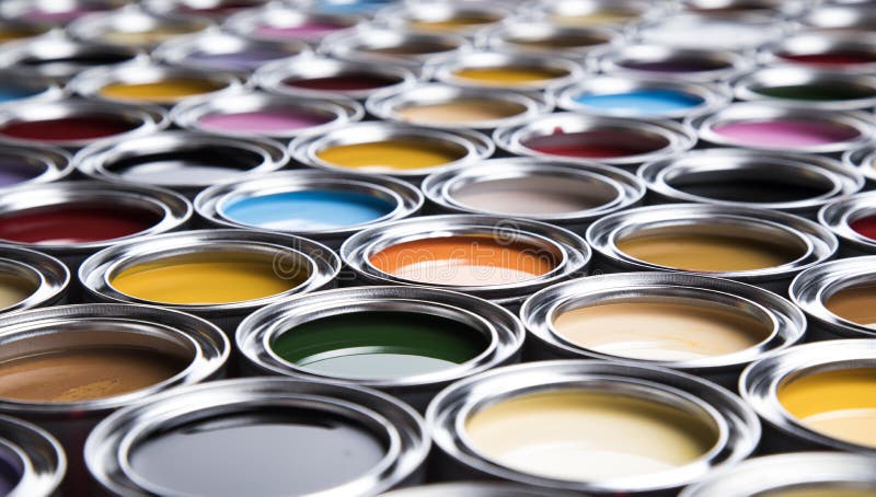 Bunte Farbendosen eingestellt stockfotografie Bunte Farbendosen eingestellt stockfotografie