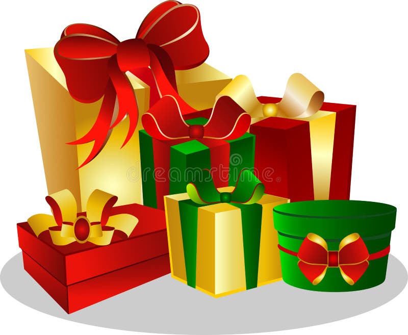 Bunte Geschenk-Kästen lizenzfreie abbildung