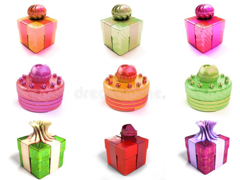 Bunte Geschenkkästen vektor abbildung