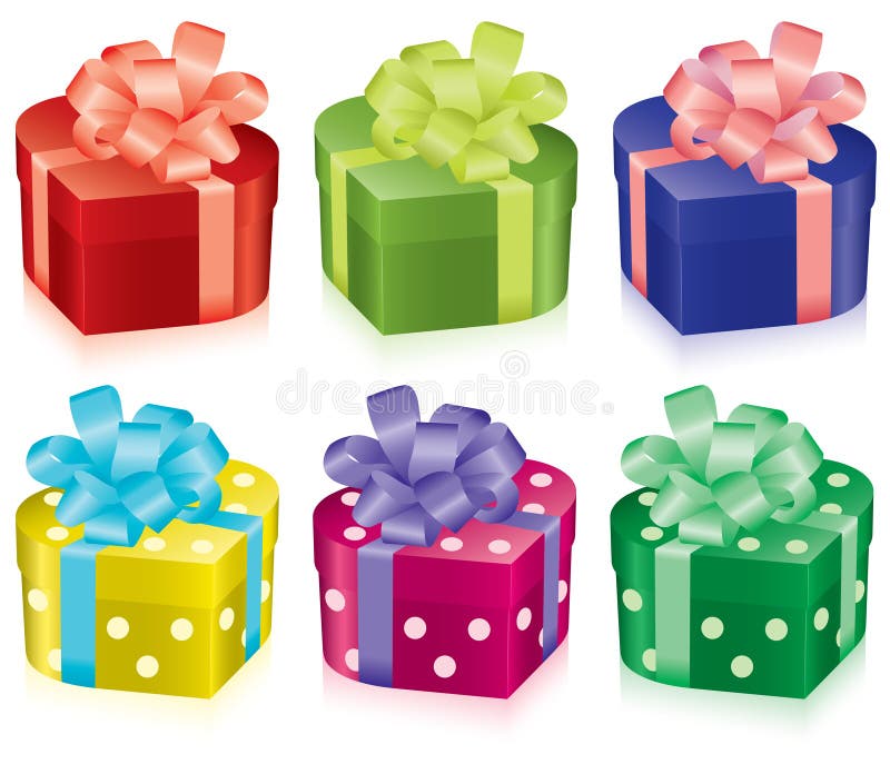 Bunte Geschenkkästen lizenzfreie abbildung