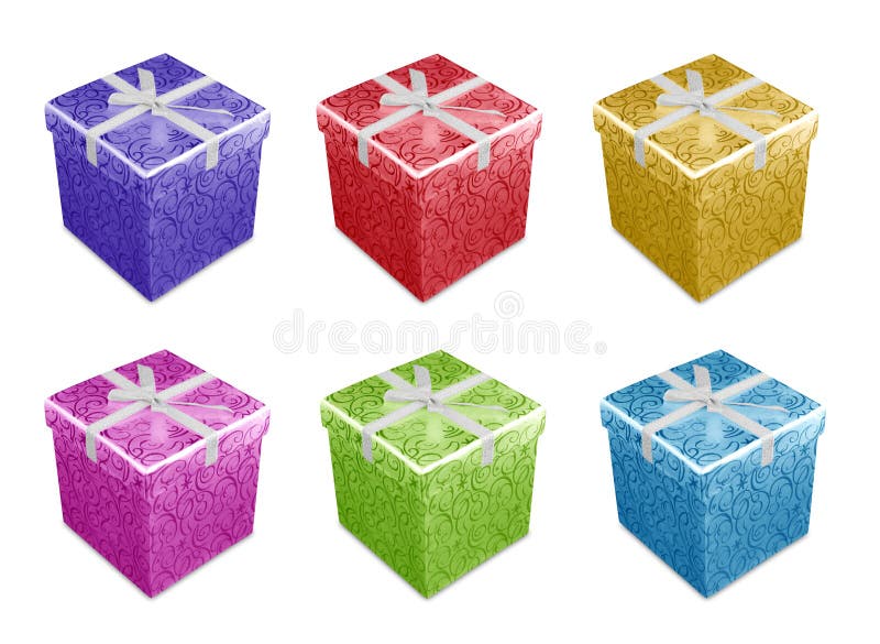 Bunte Geschenkkästen lizenzfreie abbildung