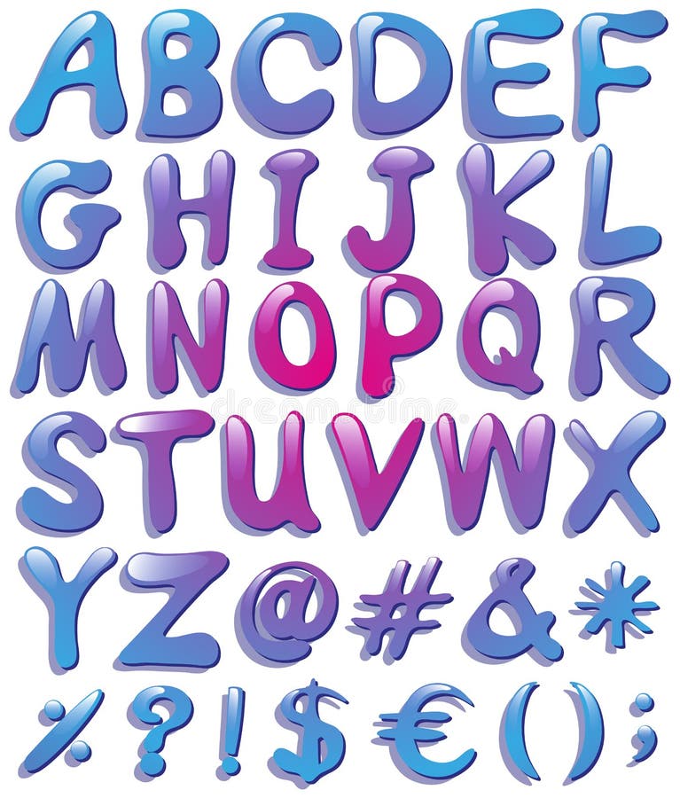Bunte große Buchstaben des Alphabetes vektor abbildung Bunte große Buchstaben des Alphabetes vektor abbildung