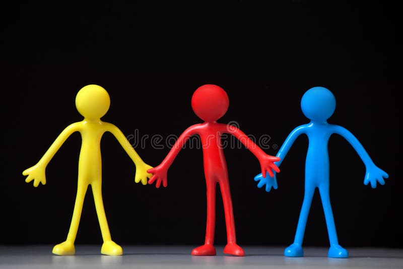 Bunte Leute auf schwarzem Hintergrund stockfoto Bunte Leute auf schwarzem Hintergrund stockfoto