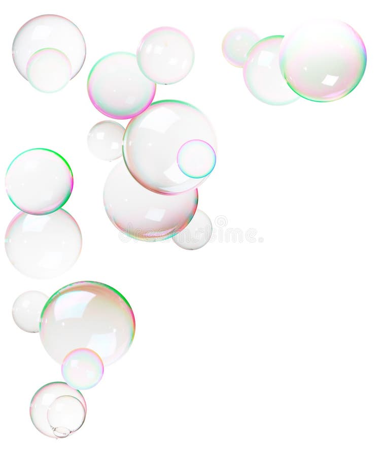 Bunte Luftblasen gebildet von der Seife