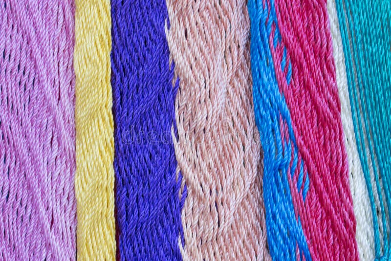 Bunte mexikanische Hängemattenwebartnahaufnahme lizenzfreies stockbild Bunte mexikanische Hängemattenwebartnahaufnahme lizenzfreies stockbild