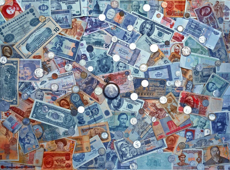 Bunte Papiergeld-Hintergrundmünzen der Alten Welt lizenzfreies stockbild Bunte Papiergeld-Hintergrundmünzen der Alten Welt lizenzfreies stockbild