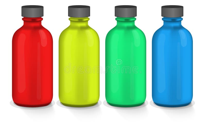 Bunte Plastikflaschen vektor abbildung