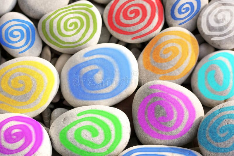 Bunte Spiralen als moderne Wand-Dekoration lizenzfreies stockfoto Bunte Spiralen als moderne Wand-Dekoration lizenzfreies stockfoto