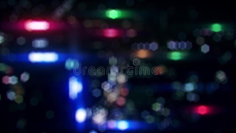 Bunte unscharfe Stadtnacht beleuchtet loopable Bewegungshintergrund stock footage