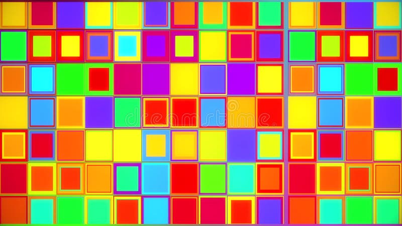 Bunte verrückte Quadrate extrahieren VJ-Schleife Backgound lizenzfreie abbildung Bunte verrückte Quadrate extrahieren VJ-Schleife Backgound lizenzfreie abbildung