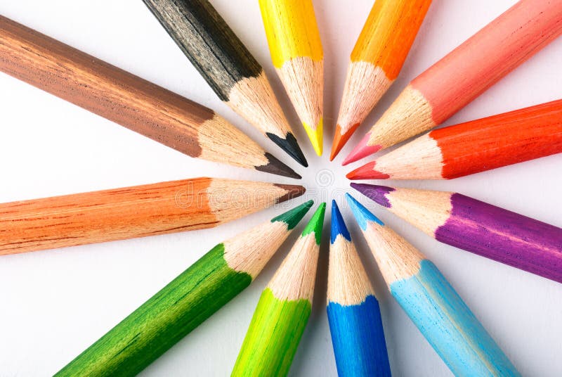 Bunte Zeichenstifte stockfotos Bunte Zeichenstifte stockfotos
