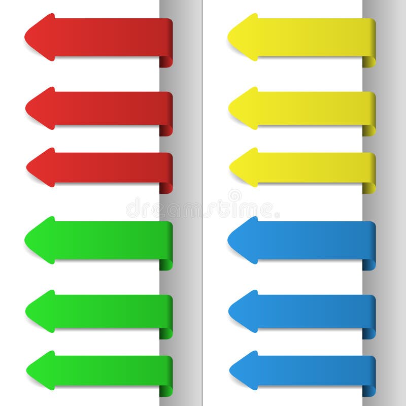 Bunte Zeigepfeile lizenzfreie abbildung Bunte Zeigepfeile lizenzfreie abbildung