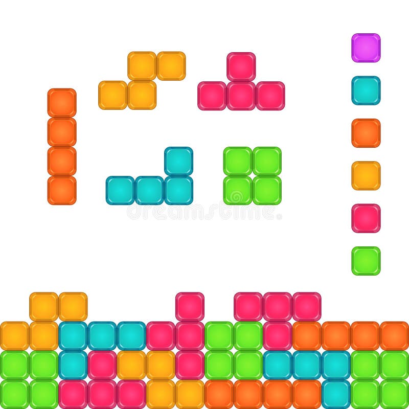 Bunte Bausteine für Spieldesign lizenzfreie abbildung