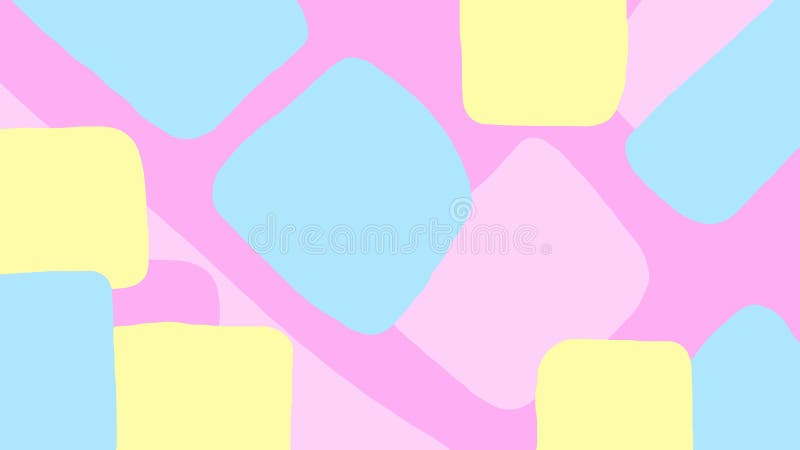 Bunter abstrakter Hintergrund geometrischer, abgerundeter Formen mit Bindestrichen. Vektor stock abbildung