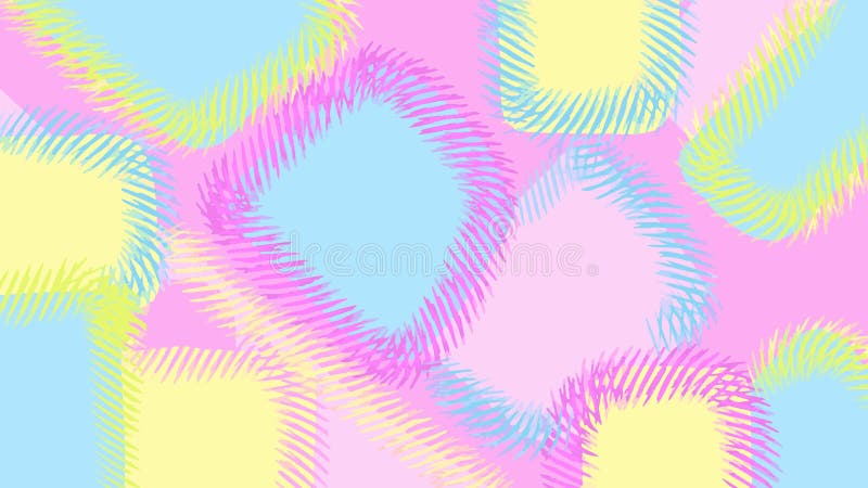 Bunter abstrakter Hintergrund geometrischer, abgerundeter Formen mit Bindestrichen. Vektor stock abbildung