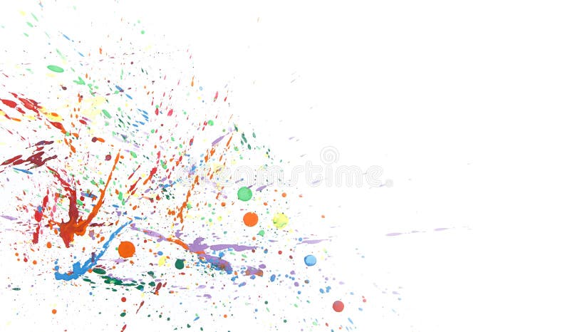 Bunter abstrakter Hintergrund mit Wasserfarbspritzen auf Papier stockfotos