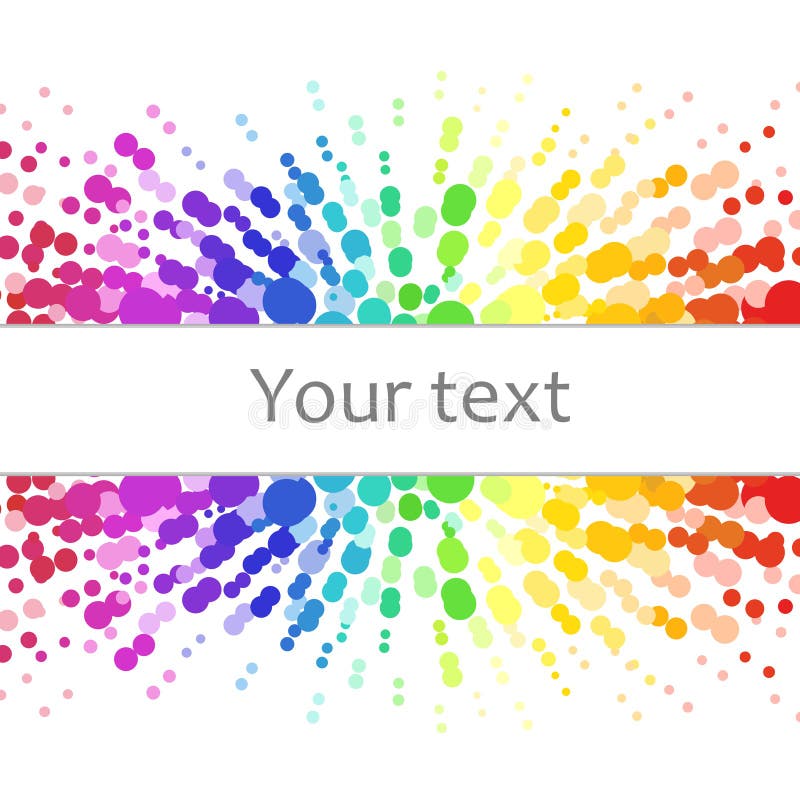 Bunter abstrakter Hintergrund von bunten Punkten, Kreise mit Platz für Ihren Text lizenzfreie abbildung