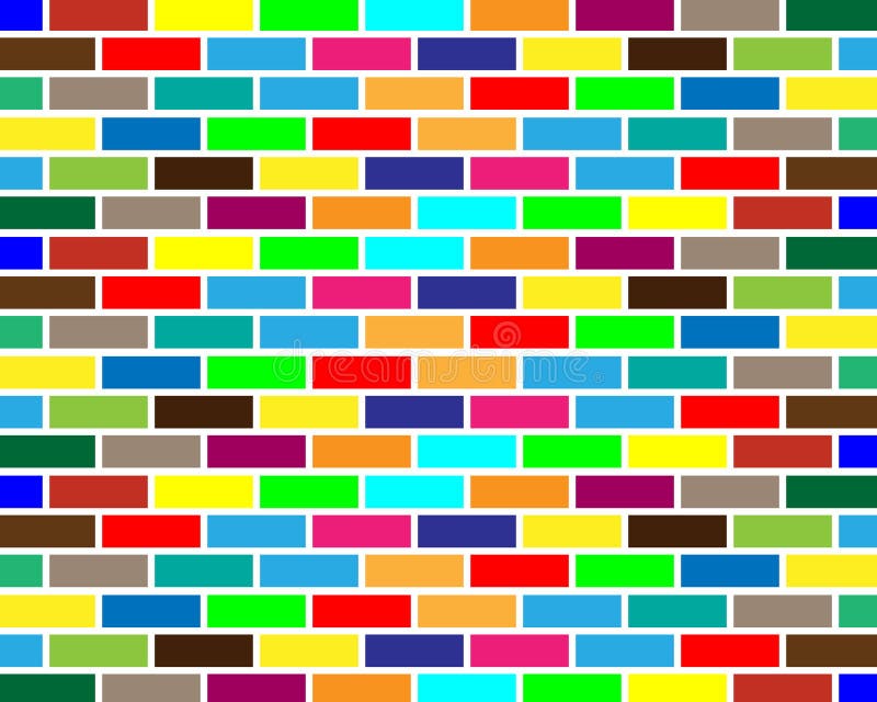 Bunter Backstein-Hintergrund stock abbildung