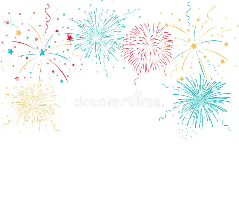 Farbiger Feuerwerkskörper-Hintergrund vektor abbildung