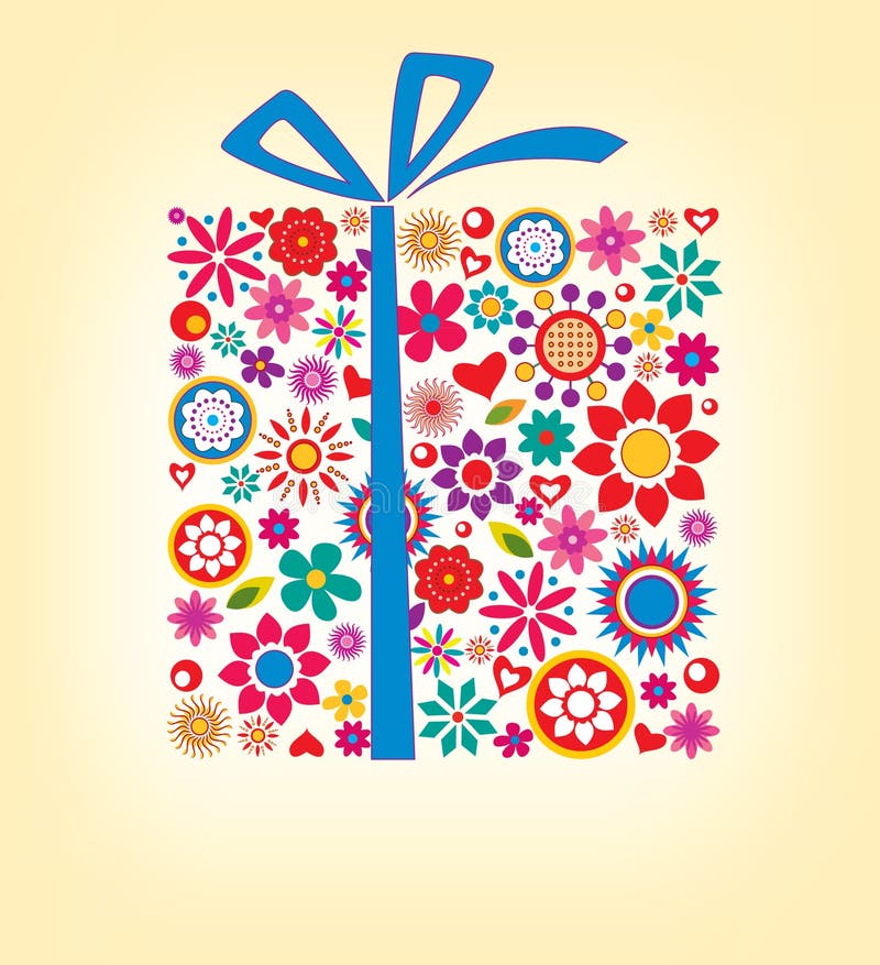Bunter Geschenkkasten vektor abbildung