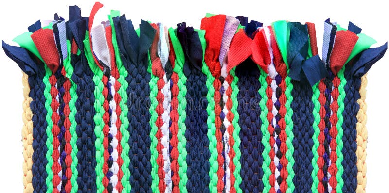 Bunter gestrickter Stoffwiederverwendungsabschluß lizenzfreie stockbilder