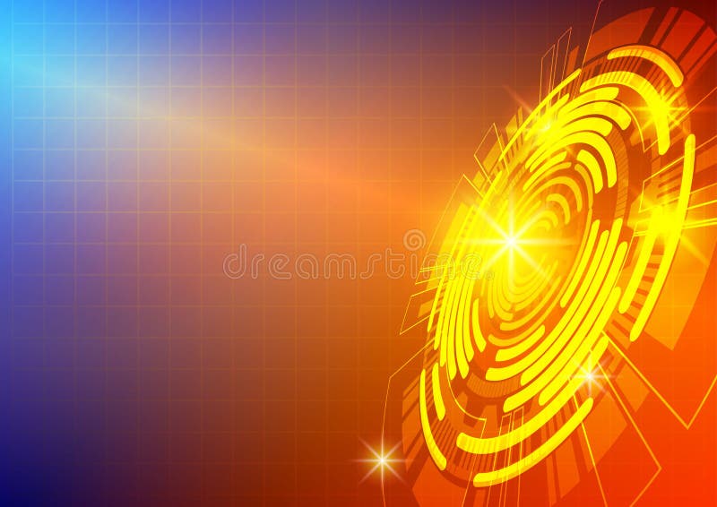 Bunter Kreis- und Lichttechnologiezusammenfassungshintergrund lizenzfreie abbildung