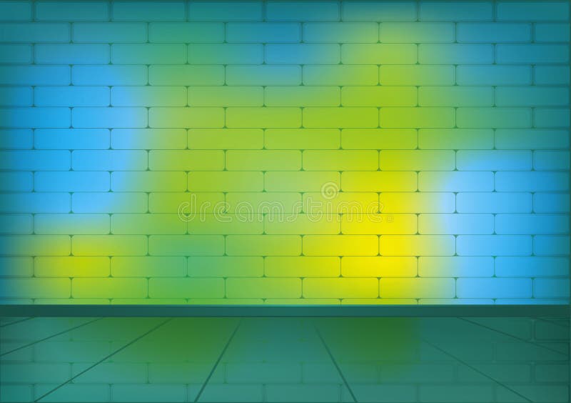 Bunter Ziegelsteinraum für Hintergrund stock abbildung