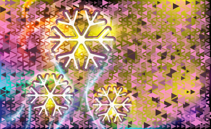 Buntes Fliegen wie Kometenschneeflocken auf einem dunklen rosa abstrakten Hintergrund mit dem unterschiedlichen Dreieck weiß und stockfoto Buntes Fliegen wie Kometenschneeflocken auf einem dunklen rosa abstrakten Hintergrund mit dem unterschiedlichen Dreieck weiß und stockfoto