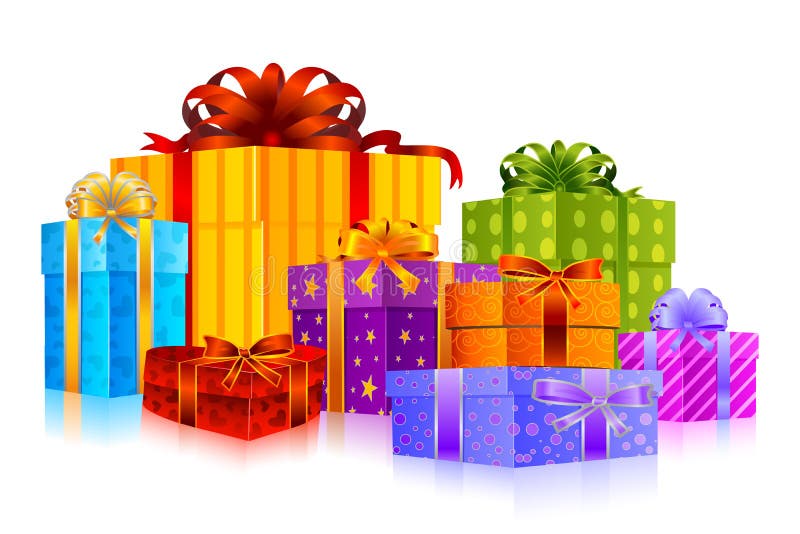 Buntes Geschenk lizenzfreie abbildung