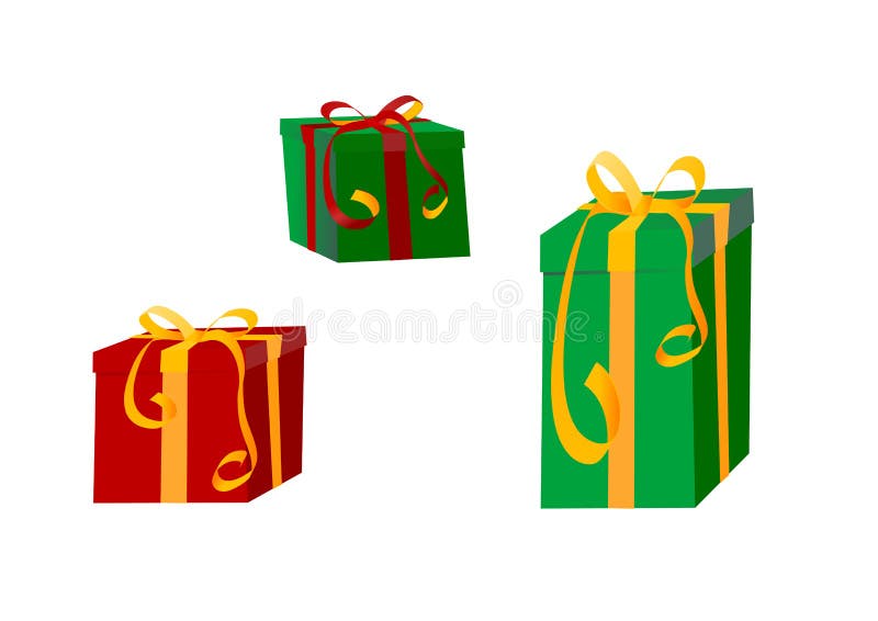 Buntes Geschenk eingewickelte Geschenke vektor abbildung
