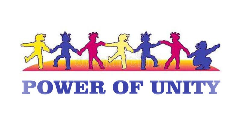 Buntes Plakat von den Kindern, die Energie Illustrations-Bildentwurfs der Einheit des computererzeugten zeigen vektor abbildung