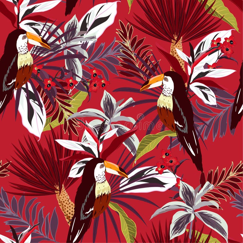 Buntes Tukan schöner Wald des Sommers tropischer, exotische Vögel, lizenzfreie abbildung Buntes Tukan schöner Wald des Sommers tropischer, exotische Vögel, lizenzfreie abbildung